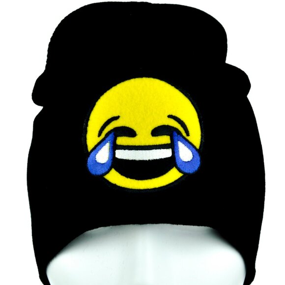 Other - Yellow LOL Laugh Out Loud Face Emoji Beanie Knit Cap Hat Instagram Snapchat